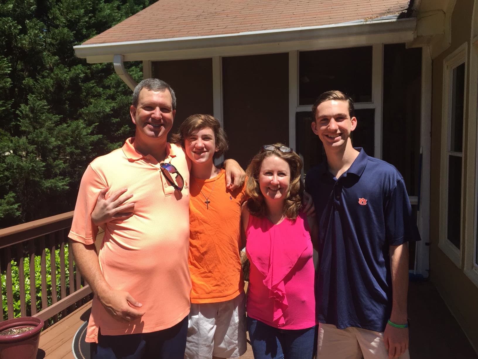 Ryan with family on the deck