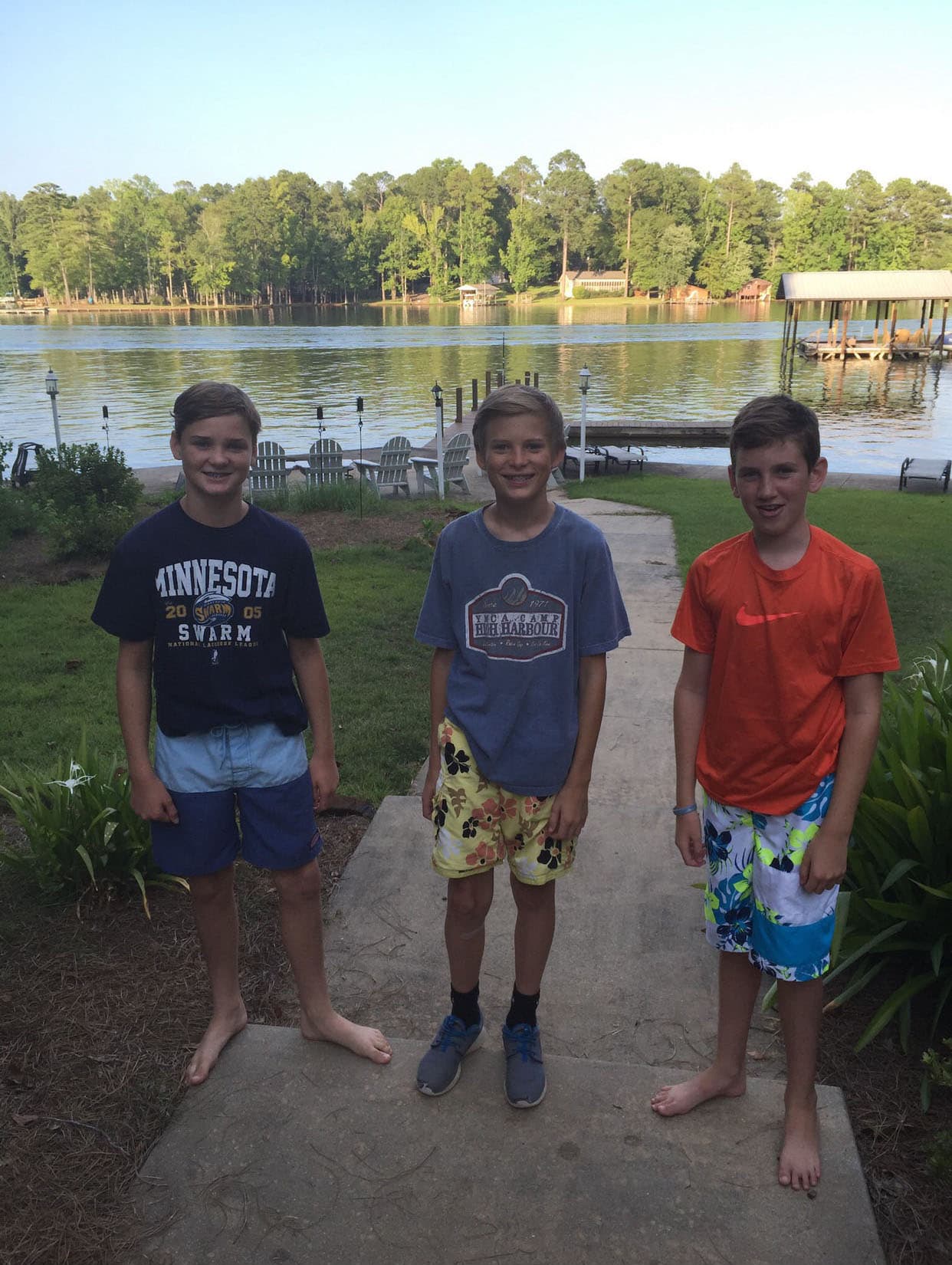 Ryan with friends at the lake