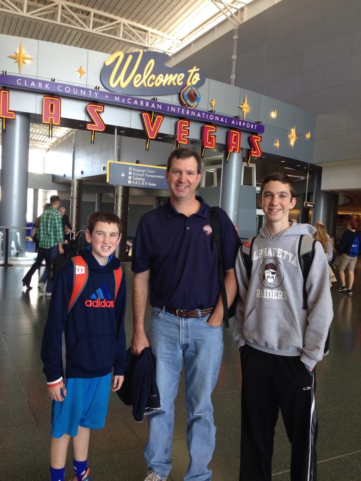 Ryan, Shannon, and Brendan at Vegas airport termian