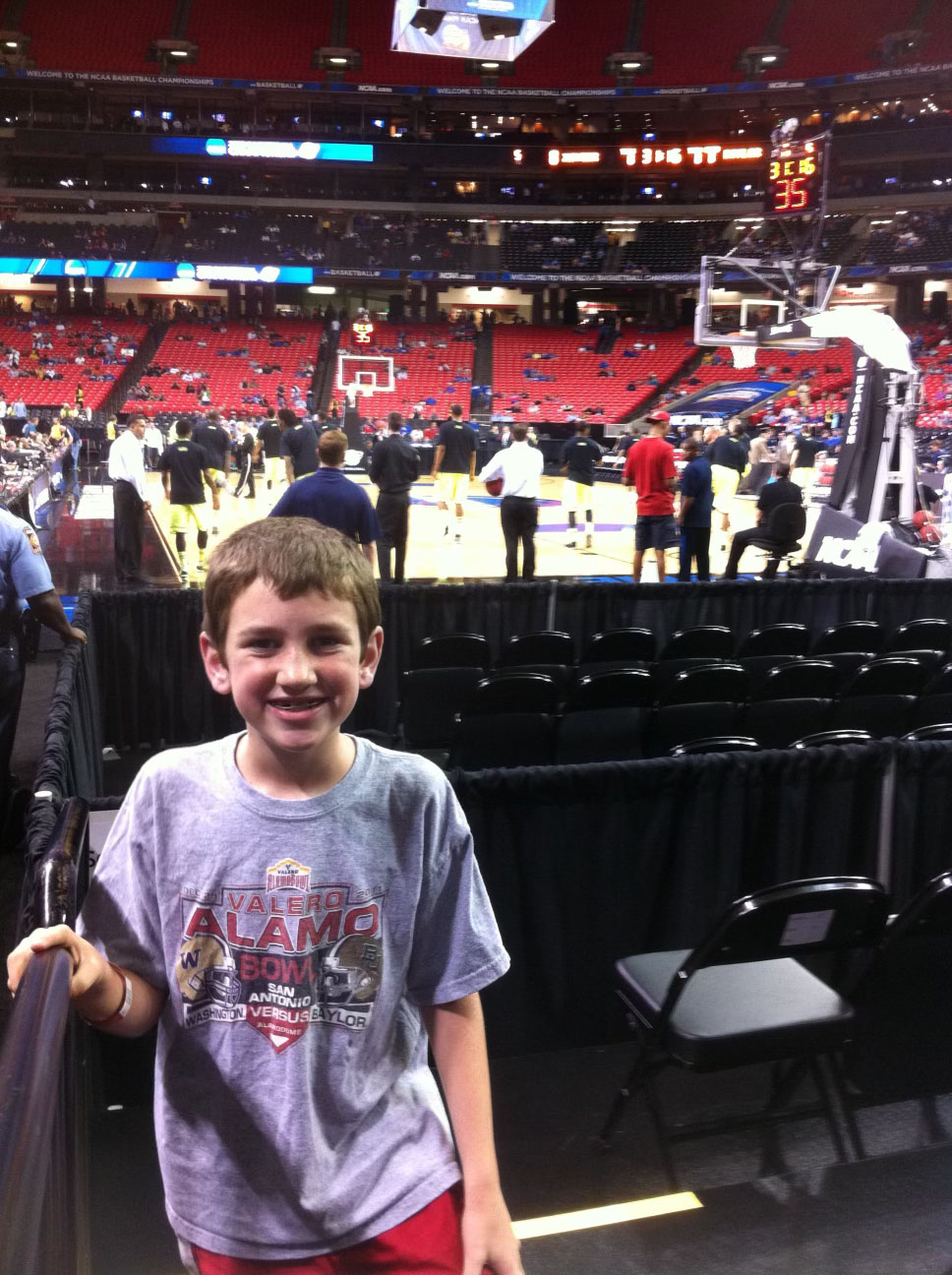 Ryan at basketball game