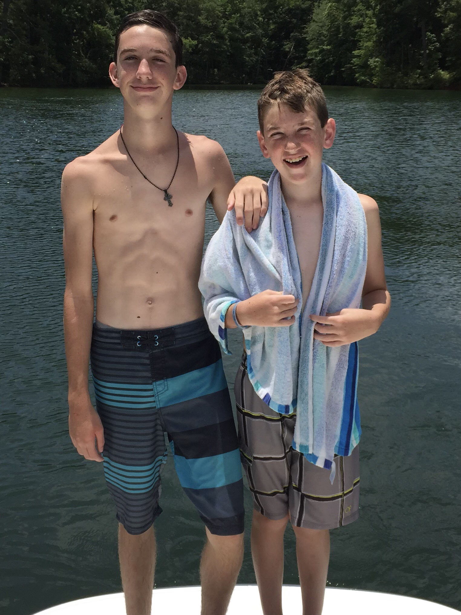 ryan and brendan at the lake